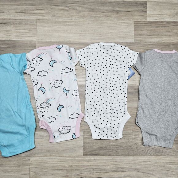 Gerber Baby Girl Bodysuit Clouds Rainbow 3-6 Months - Picture 2 of 3